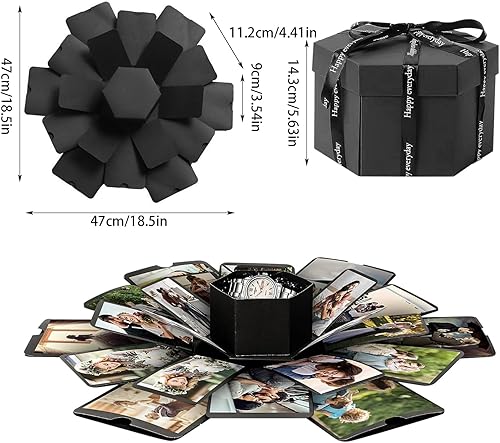 VIDSTW Boite Photo Explosion Box DIY Photo Boite Surprise Boite Explosion Surprise pour Photos Cartes Petits Objets Boite Cadeau Surprise pour Saint-Valentin Fête Mères Anniversaires - Nail Gallerys