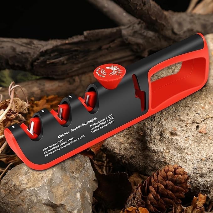 Aiguiseur de couteaux avec aiguiseur de ciseaux - Bouton d'angle réglable Aiguiseur de couteaux professionnel polyvalent pour le polissage, la restauration des couteaux et des ciseaux - Nail Gallerys