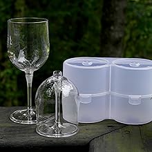 Lot de 2 verres à vin à emporter.