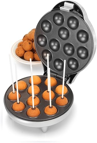Appareil à Cake Pops Corps argenté - Réalisez 12 biscuits par cuisson - Nail Gallerys