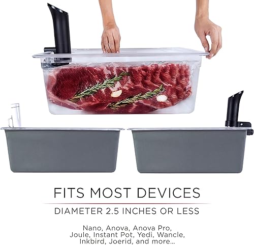 VÄESKE Conteneur Isotherme Sous Vide Avec Couvercle | Conserve la Chaleur et protège les comptoirs | Fonctionne avec la plupart des cuisinières sous vide (25 L) - Nail Gallerys