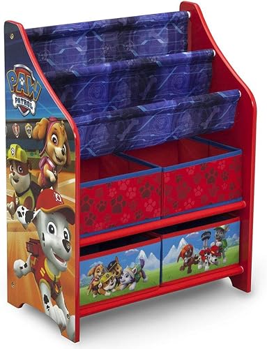 Delta Children Meuble de Rangement Jouets et Livres Pat'Patrouille, Bois, Rouge, 50,49x26,49x67,99 cm - Nail Gallerys