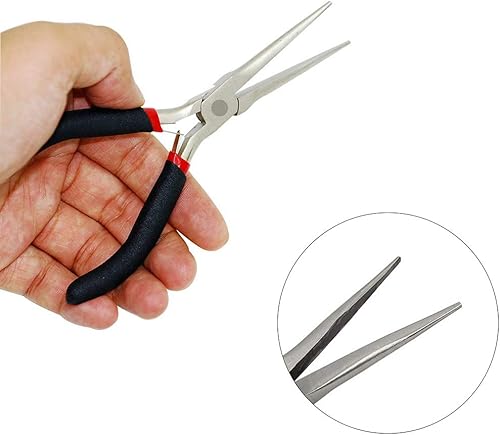 Housweety 1 Pince Plate Bouts long outil creation des bijoux 15cm - Nail Gallerys