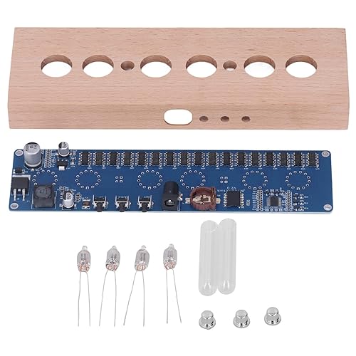 IN14 Nixie Tube Clock, Kit de Bricolage D'Horloge à Tube Lumineux, Kit de Bricolage D'Horloge à Tube Lumineux Haute Précision IN14 Nixie Tube Clock Pièces de Bricolage DC12V pour - Nail Gallerys