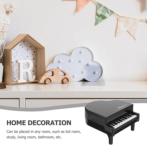 Yardwe créative pour Enfants, Design Piano, Amovible et Durable, Parfaite pour Un Anniversaire ou Une décoration Festive, Noire, 13,8 x 14,5 x 9,5 cm - Nail Gallerys