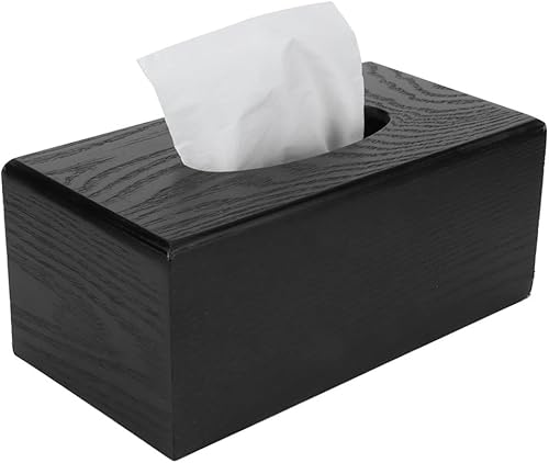 Boîte à mouchoirs en bois noir - Style élégant - 23 x 12 x 10,5 cm - Pour maison, hôtel, salon - Nail Gallerys