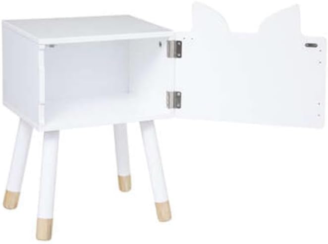 Paris Prix Atmosphera for Kids - Table de Chevet Enfant Renard 53cm Blanc - Nail Gallerys