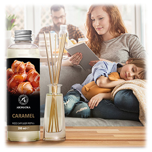 Recharge Diffuseur de Caramel 200ml - Recharge pour Diffuseur d'arômes