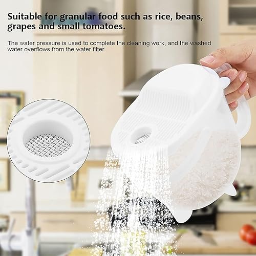 Laveuse à grains de riz en plastique, passoire à riz pour la cuisine Bol de lavage de riz réutilisable Laveuse à grains en plastique Passoire Passoire à quinoa Panier de nettoyage - Nail Gallerys
