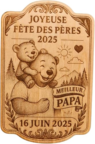 Cadeau fête des pères - idee Cadeau Fete des Peres - Magnet Papa - Cadeau Fete des Peres personnalisé - Premiere Fete des Peres - Nail Gallerys