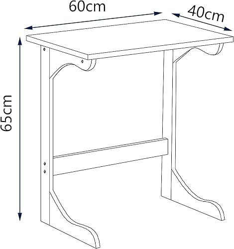 [en.casa] Table pour Ordinateur Portable Style Scandinave Table d'Appoint Table de Chevet Bout de Canapé Support pour Laptop Design Intemporel Bambou 65 x 60 x 40 cm Naturel - Nail Gallerys