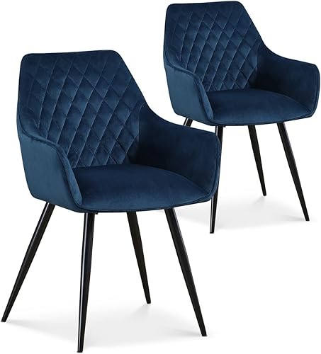 INTENSE DECO Lot de 2 chaises Victoria Vintage Pieds Noir - Nail Gallerys