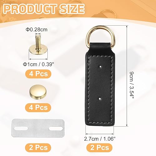 sourcing map Boucle à anneau en D avec vis, boucle latérale de sac, fermoir détachable en cuir pour la fabrication de sacs à main, portefeuille, loisirs créatifs - Nail Gallerys