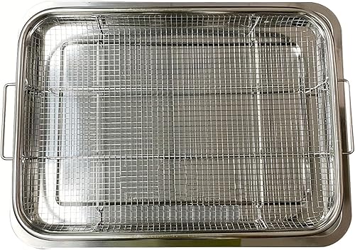 Plaque de Cuisson Avec Grille de Refroidissement, Plaques et Grilles pour Cuisson au Four, Aciers Inoxydables Grille Four et Grille Patisserie, Convient pour la Cuisson, Le Gril, Les Biscuits - Nail Gallerys