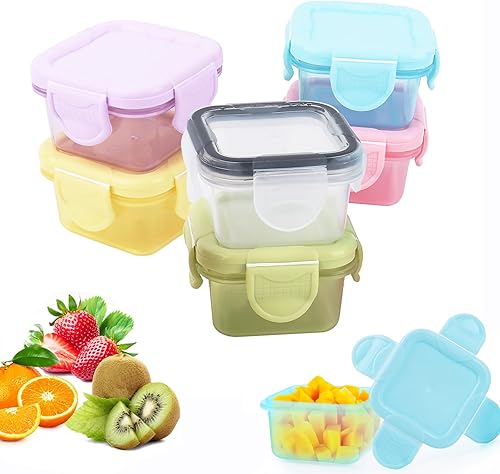 MXTIMWAN 60ml Petit Récipient à Sauce, 6 Petits Récipients Alimentaires, Récipient Vinaigrette avec Couvercles pour Salades, Condiments - Nail Gallerys