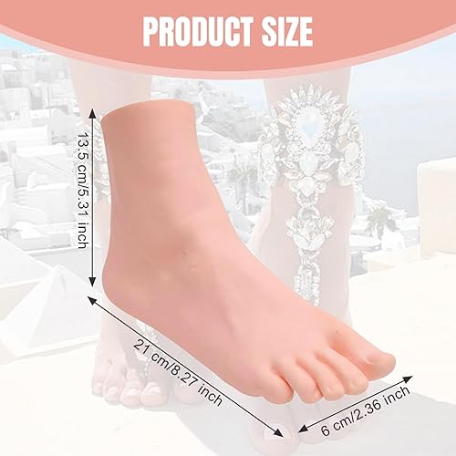 Jeorywoet Pied en Silicone, Faux Pieds, Pieds de Mannequin réaliste, modèle de Pied Mannequin féminin Grandeur - Nail Gallerys