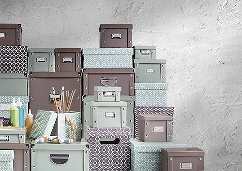 Zeller 17599 Boîte de Rangement, Carton, Gris, ca. 40 x 33 x 17 cm - Nail Gallerys