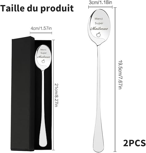 Cadeau Maitresse D'école Fin D'année Cadeau Maitresse D'école Cuillere a Cafe Idee Merci Cadeaux Atsem Maternelle Cadeaux Fin D'année Maîtresse Pour Atsem Aesh Institutrice Noel Pâques Nouvelle Année - Nail Gallerys