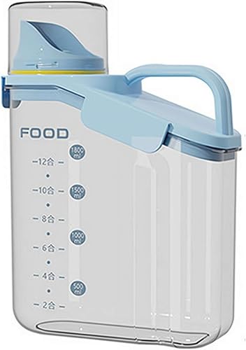 Boîtes de rangement hermétiques transparentes pour aliments secs, 1,5/2 L avec bec verseur, bac d'organisation pour la farine, le sucre et les céréales (bleu, 1500 ml) - Nail Gallerys
