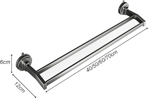 Porte-serviettes – Porte-serviettes à ventouse, porte-serviettes mural, barre porte-serviettes en aluminium spatial, amovible, pour salle de bain, salle de bain, salle de bain ou cuisine - Nail Gallerys