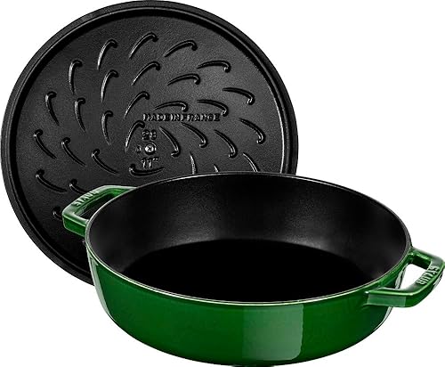 STAUB 40511-479-0 Sauteuse en Fonte, Basilic, 24 cm - Nail Gallerys