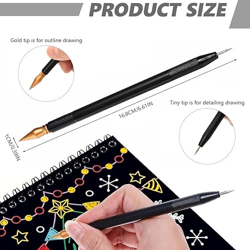 YUZNA Ensemble d'outils de peinture à gratter, 8 pièces, avec sac de rangement, pour enfants et adultes (noir) - Nail Gallerys