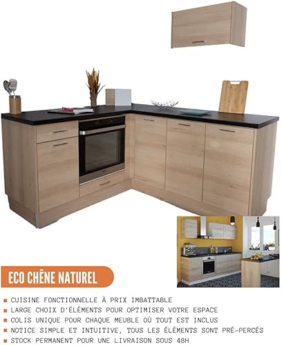 Cuisineandcie - Meuble haut de cuisine Eco Blanc Brillant 2 portes L 60 cm - Nail Gallerys