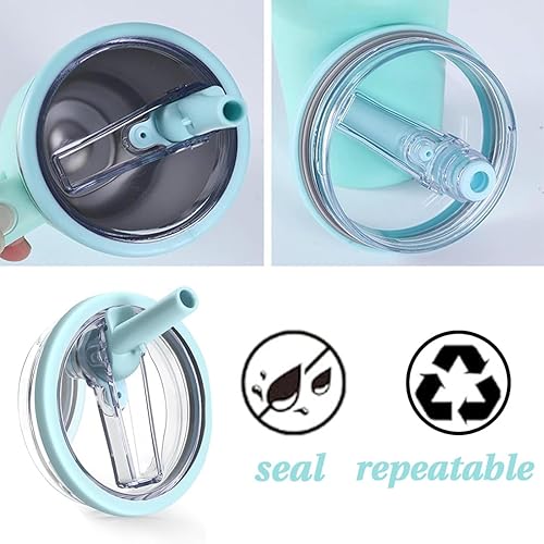 Set De 2 Pièces Cup Couvercle Étanche, couvercles de tasse réutilisables anti-fuite et anti-poussière avec paille, réutilisables, anti-fuite et anti-poussière - Nail Gallerys