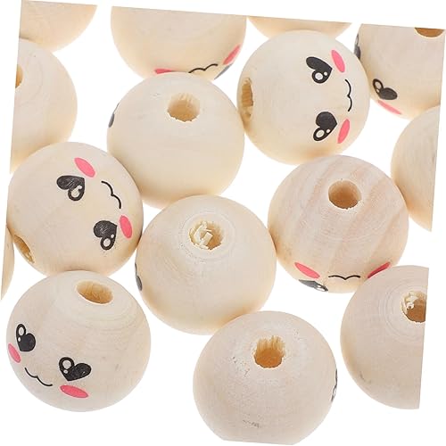 GRADENEVE Kit De Perles Pour Enfants, 50 Pièces, Têtes En Bois Pour Travaux Manuels, Petites Perles En Bois Pour Travaux Manuels, Perles En Bois Inspirantes, Kits De Fabrication De Bijoux, - Nail Gallerys