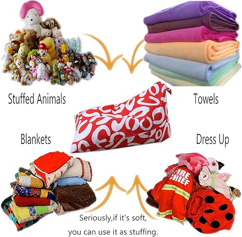 Highdi Peluche Sac Haricots Pouf Adultes Adolescents, Rangement de Jouets Stockage, Pouf Pliable Portable Déco Grande Fauteuil de Salon pour Intérieur et Extérieur (Modèle de Style 6,65x95x55cm) - Nail Gallerys