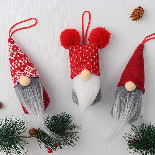 D-FantiX Décorations de Noël en Forme de GNOME, Lot de 6, Ornements décoratifs en Peluche Faits à la Main pour Les Gnomes suédois, décorations pour l'arbre de Noël - Nail Gallerys