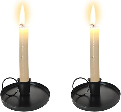 Zayookey 2 Pièces Bougeoir de Métal, Vintage Chandelier avec Poignée et Plateau, Candle Holder Porte-Bougie Conique pour Mariage Noël Décor À Maison (Doré) - Nail Gallerys
