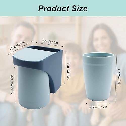 Druuzyl Porte-Brosses à Dents 4 Pièces Support de Rangement pour Salle de Bain, Porte-Gobelet avec Ventouse Organisateur pour Dentifrice et Brosse à Dents Lot de 4 Supports Murales - Nail Gallerys