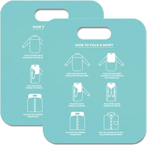 Lot de 2 planches pliantes pour vêtements, chemises, chemises, organiseurs de placard, tiroir de placard de maison, étagère à linge, planche pliante - Nail Gallerys