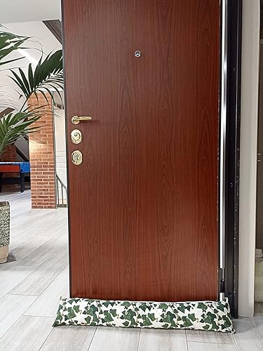 Boudin de Porte Vintage rembourré déhoussable pour Portes blindées et fenêtres Anti-Boudin de Porte Universel - paravent sous-Porte Isolant - Contre Le Froid Maintient la Chaleur (7), Gris, 100x14 - Nail Gallerys