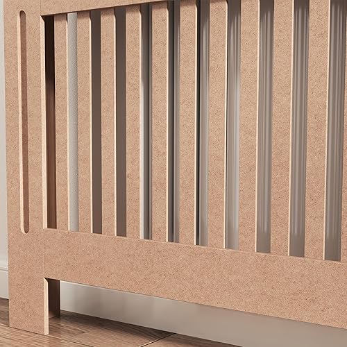 HOMCOM Couvre-radiateur Couvre-radiateur Moderne en MDF pour Le Salon et la Chambre 112x19x81cm Bois Naturel - Nail Gallerys
