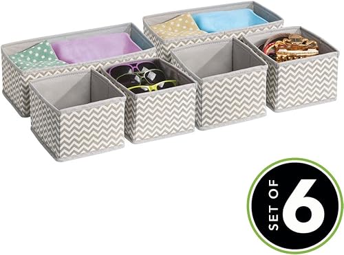 MetroDecor - Coffret en plastique pour armoire ou tiroir, gris, Lot de 6 - Nail Gallerys