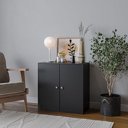 URBNLIVING Armoire de rangement en bois à 2 niveaux - Nail Gallerys