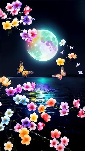 ZHUMUTO Diamond Painting Adulte Grand Format,Peinture Diamant XXL 40x70cm Lune B,Broderie Diamant Painting Kit Complet Adulte Grand Format,Grande Taille Pour la Décoration - Nail Gallerys