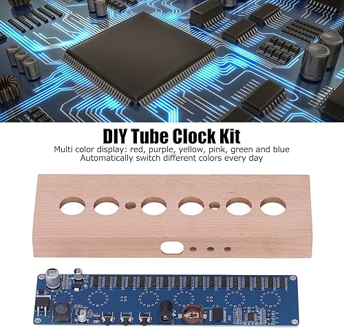 Kit de Bricolage D'horloge de Tube Lumineux, Kit D'horloge de Tube de Bricolage Haute Précision IN14 Nixie Tube Clock DIY Parts DC12V pour la Décoration de la Maison, Réveils - Nail Gallerys
