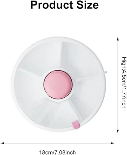 Boîte à Goûter avec 5 Compartiments, Snack Box avec Couvercle, Boîte à snacks rotative en silicone pour enfants, Divided Snack Tray pour Bonbons, Collations, Biscuits, Noix, Fruits(rose) - Nail Gallerys