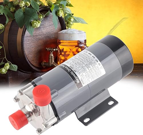 Bière Pompe, Brewing MAGT en acier inoxydable Pompe Homebrew bière à haute température résistant magnétique Brewing Pompe à bière for Homebrew EU Plug 220V - Nail Gallerys