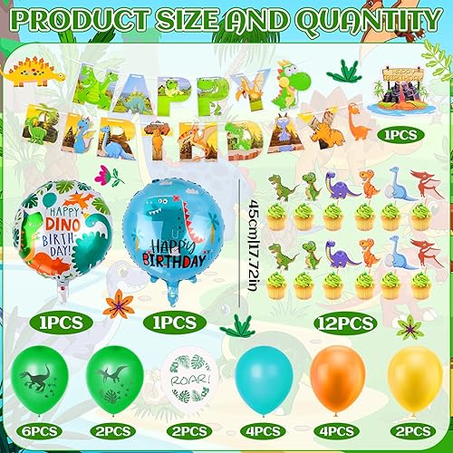 Muyohix Decoration Anniversaire Dinosaure 4 Ans, 42 Pièces Décoration Anniversaire Garcon, Géant Ballons Dinosaure avec Happy Birthday Bannière pour Dinosaur Garçon Anniversaires Fête - Nail Gallerys
