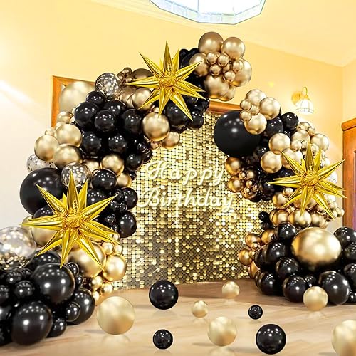COLANANA Kit d'arche de ballons, 116 pièces, décorations d'anniversaire blanches et dorées pour adultes et enfants, fête prénatale, mariage, anniversaire de mariage, fête de carnaval - Nail Gallerys