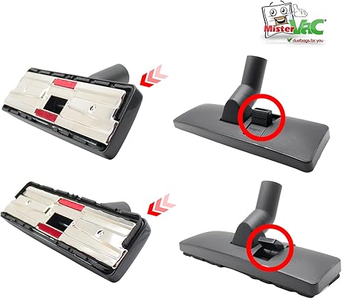 MisterVac | Buse de rechange pour buse de sol commutable manuellement compatible avec Makita DVC265ZXU - Nail Gallerys