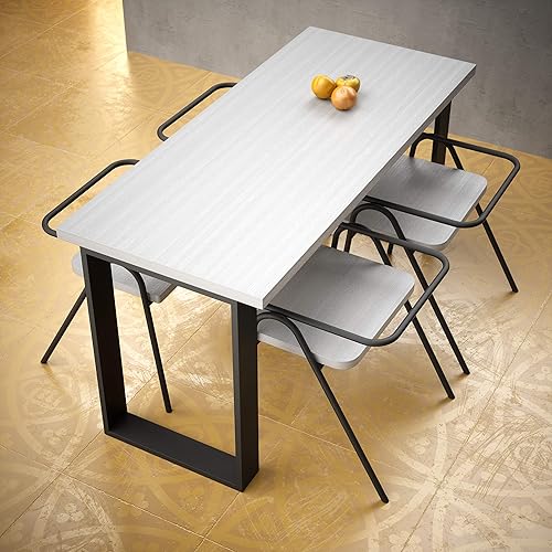 sossai® Design XXL Pied de Table en Profilés d'Acier TKK3 | 2 pièces | couleur noir | Largeur 60 cm x hauteur 72 cm | style industriel - Nail Gallerys