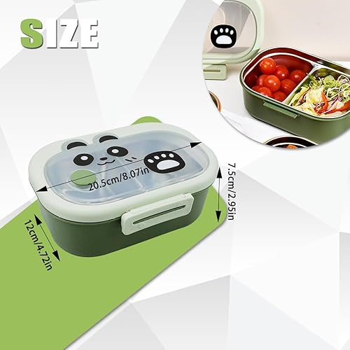 WakiHong Lunch Box,Boîte à Casse-Croûte en Acier Inoxydable,Boite a Gouter, Lunch Box inox-304 Acier Inoxydable-Amovible,pour Bureau,Dîner de Travail,Ecole.(Vert) - Nail Gallerys