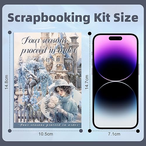 Kinretixia 20 feuille livre de stickers pré-découpés pour scrapbooking, motif hiver autocollants pour accessoires de journal en vrac, scrapbooking, journaux à puces, planificateurs, confection de - Nail Gallerys