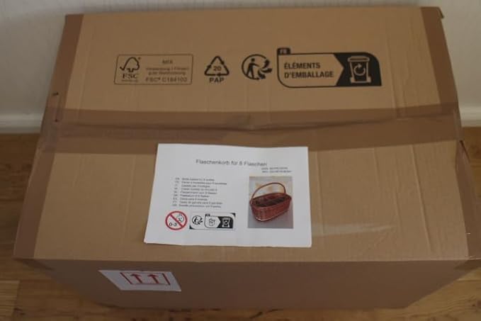 Marcus Panier en osier pour 8 bouteilles - Nail Gallerys