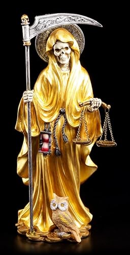 Santa Muerte Figurine Couleurs d'or - Reaper Moissonneur Le allerheilgste Tod - Nail Gallerys